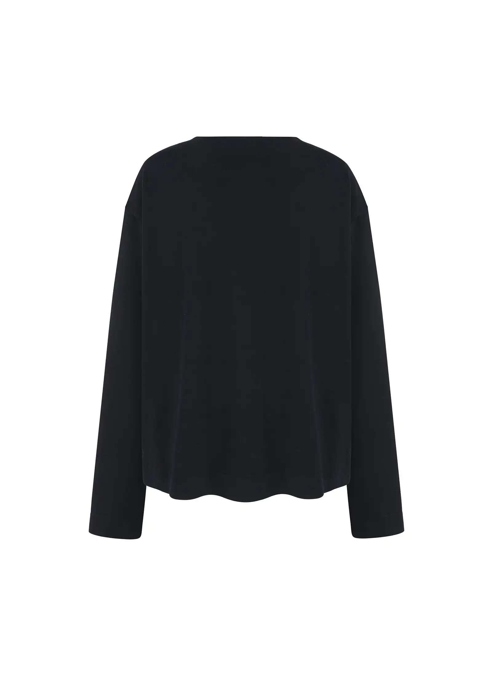 Elegancka wiskozowa bluza dresowa oversize w kolorze czarnym - obrazek 6