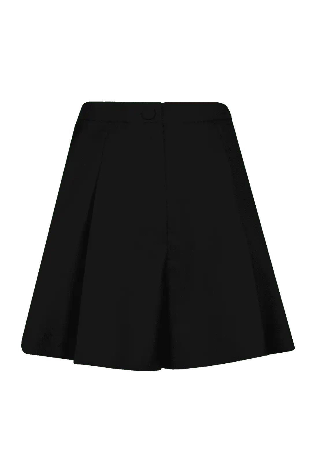 Black high-waisted wool shorts