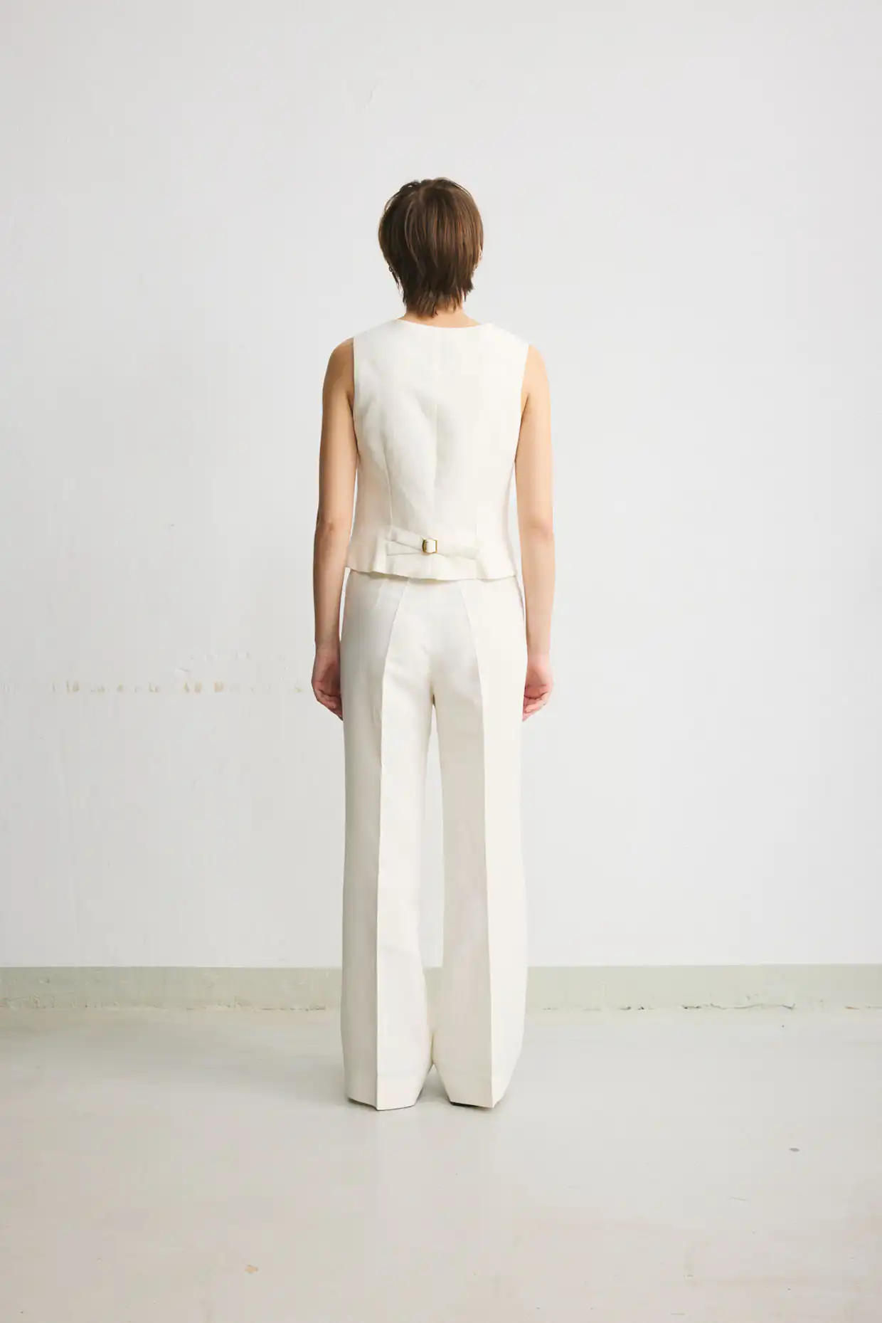 Relaxed-fit trousers in white linen and silk by Loro Piana - Image 3