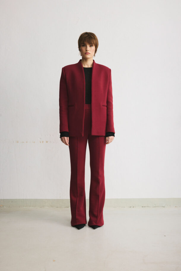 Tailored burgundy FUSSÉT LOUNGE sweat Blazer